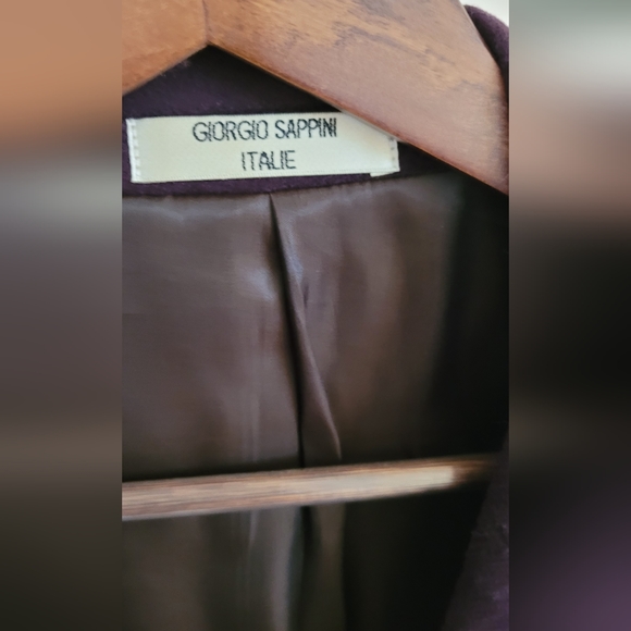 Giorgio Sappini Bergundy Red 100% Worsted Wool Suit Jacket - Picture 3 of 8